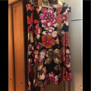 Karen Kane printed flower long skirt, medium